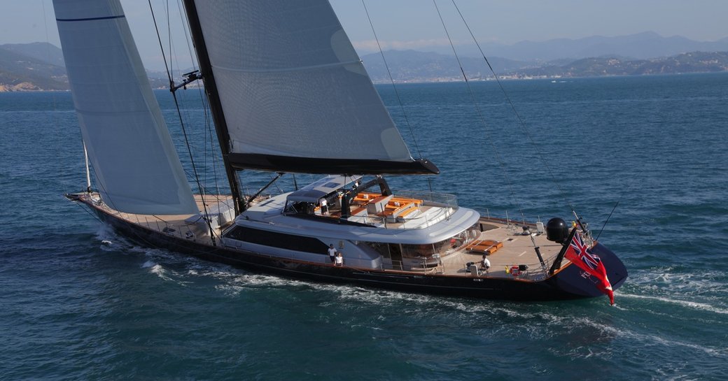 sailing yacht  PERSEUS^3 prepares for the Loro Piana Caribbean Superyacht Regatta 2017